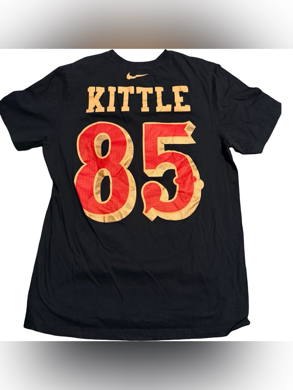 Nike San Francisco 49ers George Kittle #85 Mens Black Name & Number Tee